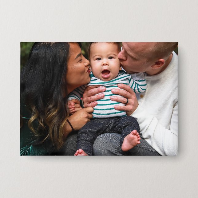 Custom Photo Personalized Family Button (Front)