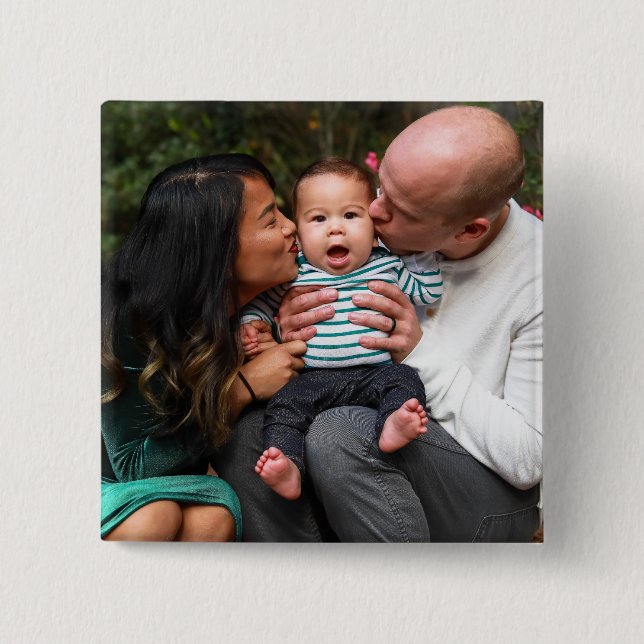 Custom Photo Personalized Family Button (Front)