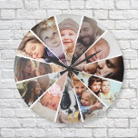 Custom Photo Personalized Family Children Friends Large Clock<br><div class="desc">Create your own customized 12 photo wall clock with your custom images.</div>