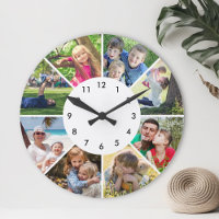 Custom Photo Personalized Family Children Friends Round Clock