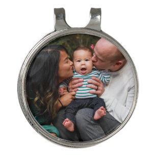 Custom Photo Personalized Family Golf Hat Clip