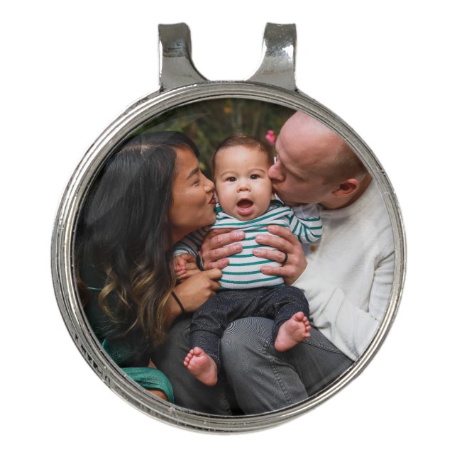 Custom Photo Personalized Family Golf Hat Clip (Front)