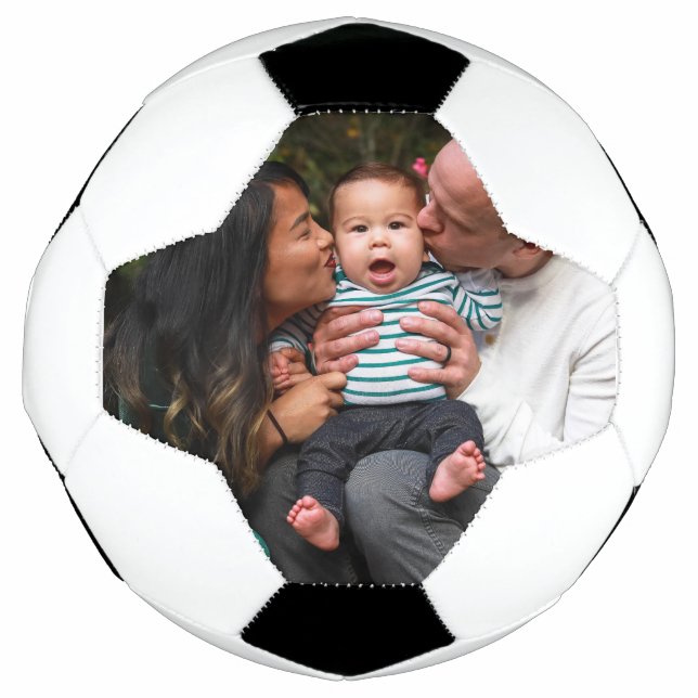 Custom Photo Personalized Family Soccer Ball (Front)