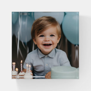 Custom photo personalized family son daughter paperweight