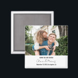 Custom Photo Personalized Fridge Wedding Party Magnet<br><div class="desc">Custom Photo Personalized Fridge Wedding Party magnet</div>