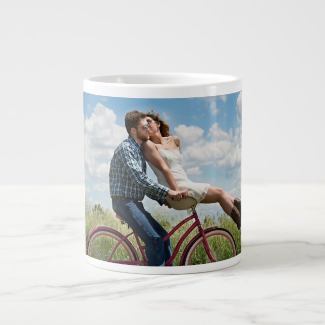 Custom Photo Personalized   Giant Coffee Mug (Front)