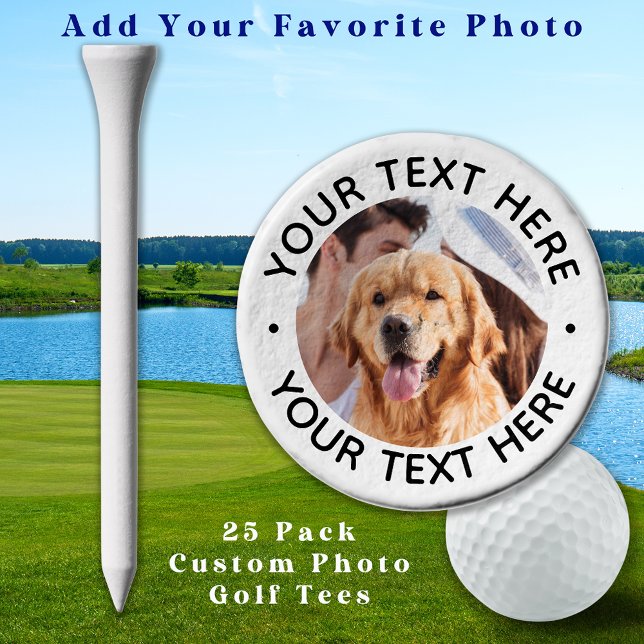 Custom Photo Personalized Golfer Birthday Gift Golf Tees (Creator Uploaded)