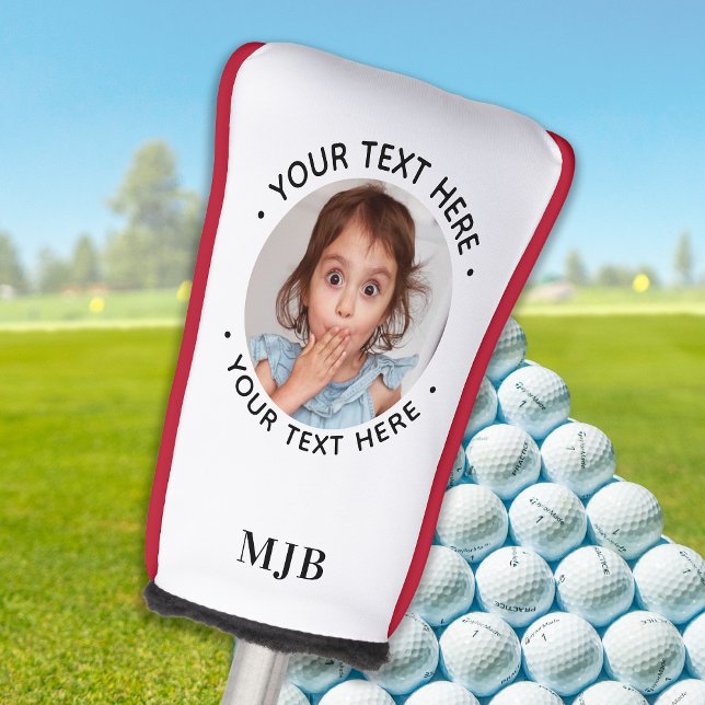 Custom Photo Personalized Golfer Monogram Putter Golf Head Cover (Creator Uploaded)