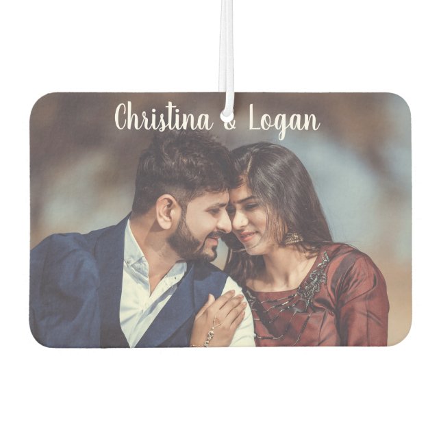 Custom Photo Personalized Heart Shaped Air Freshener (Front)