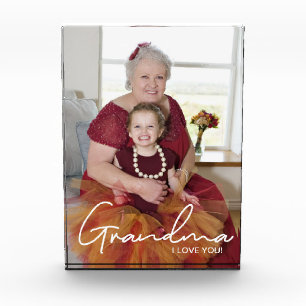 Custom Photo Personalized I love You Grandma Block