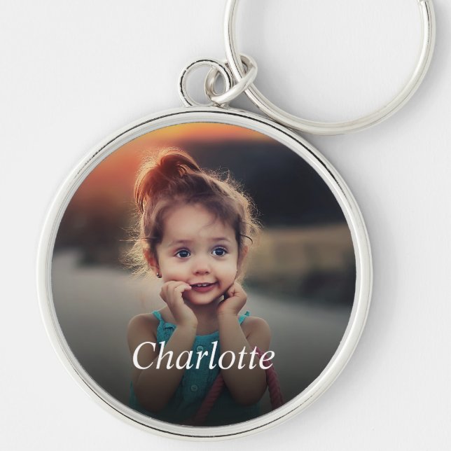 Custom Photo Personalized Keepsake Premium Keychain (Front)