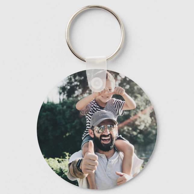 Custom Photo Personalized Keychain (Front)