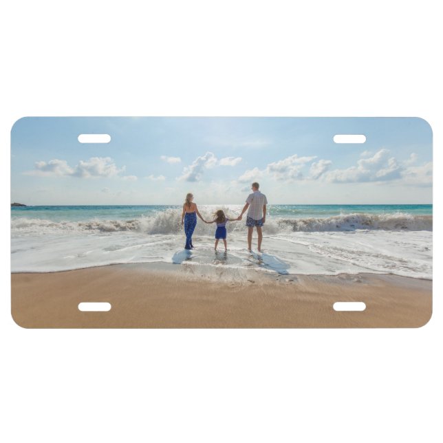 Custom Photo Personalized License Plate (Front)