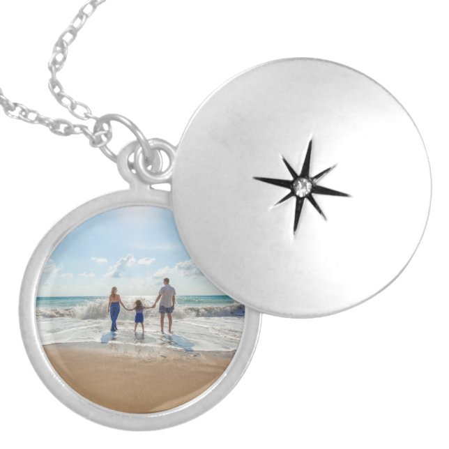Custom Photo Personalized Locket Necklace (Front)