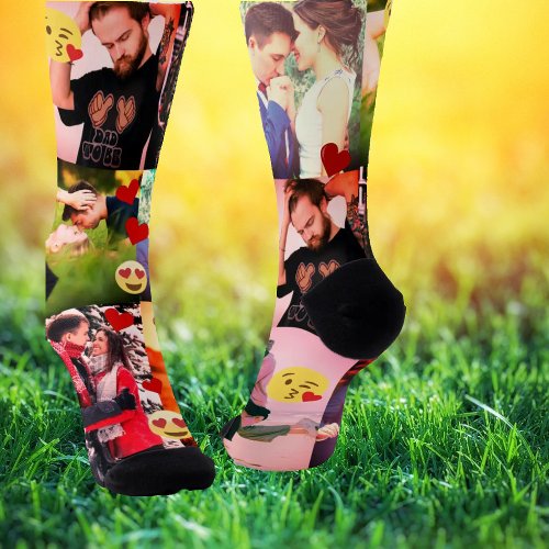 Custom photo personalized love elements socks