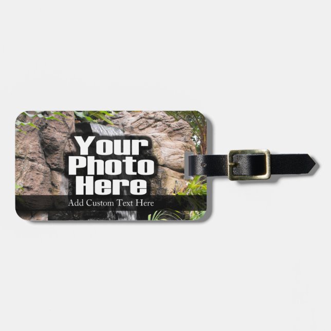 Custom Photo Personalized Luggage Name Tag (Front Horizontal)