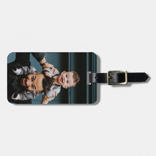 Custom Photo Personalized Luggage Tag (Front Horizontal)