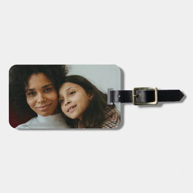 Custom Photo Personalized Luggage Tag (Front Horizontal)