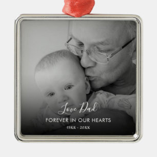 Custom Photo Personalized Memorial Death Metal Orn Ornament