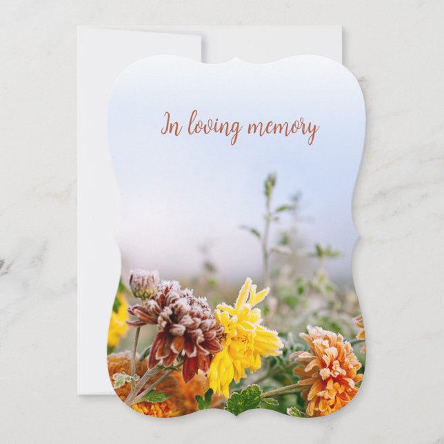 custom photo personalized memorial funeral card (Front)