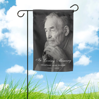 Custom Photo Personalized Memorial funeral tribute Garden Flag