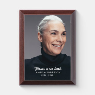 Custom Photo Personalized Memorial Tribute Funeral Award Plaque