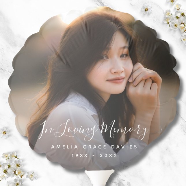 Custom Photo Personalized Memorial Tribute Funeral Balloon (Photo Memorial Balloon)