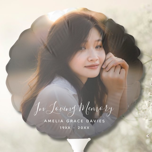 Custom Photo Personalized Memorial Tribute Funeral Balloon (Photo Memorial Balloon)