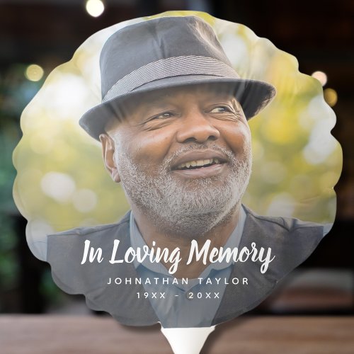 Custom Photo Personalized Memorial Tribute Funeral Balloon