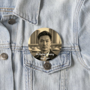 Custom Photo Personalized Memorial Tribute Funeral Button