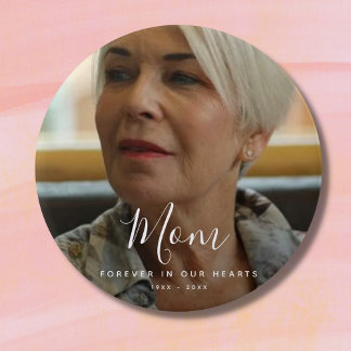 Custom Photo Personalized Memorial Tribute Funeral Button