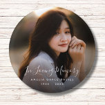 Custom Photo Personalized Memorial Tribute Funeral Button<br><div class="desc">A custom and personalized design with name and space for a photo.</div>