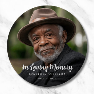Custom Photo Personalized Memorial Tribute Funeral Button