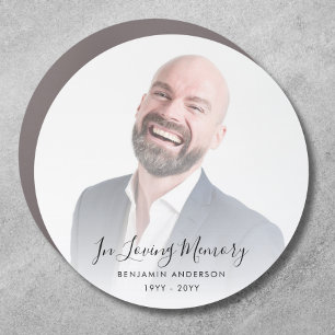 Custom Photo Personalized Memorial Tribute Funeral Car Magnet