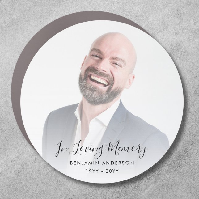 Custom Photo Personalized Memorial Tribute Funeral Car Magnet (Photo Memorial Car Magnet)