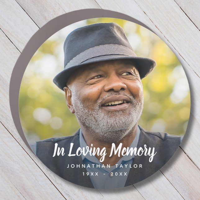 Custom Photo Personalized Memorial Tribute Funeral Car Magnet (Memorial Photo Car Magnet)