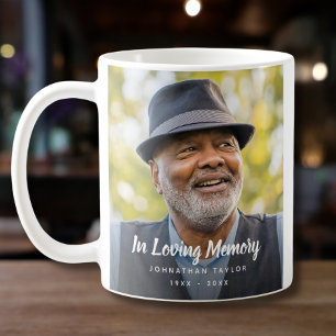 Custom Photo Personalized Memorial Tribute Funeral Coffee Mug
