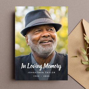 Custom Photo Personalized Memorial Tribute Funeral Invitation