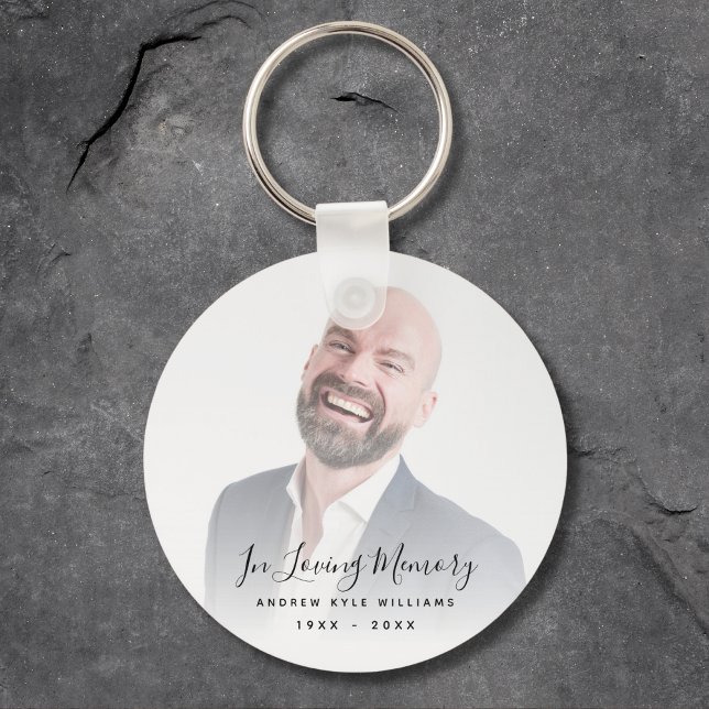 Custom Photo Personalized Memorial Tribute Funeral Keychain (Creator Uploaded)