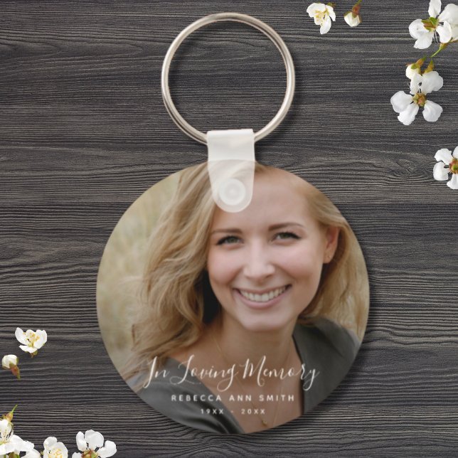 Custom Photo Personalized Memorial Tribute Funeral Keychain (Creator Uploaded)