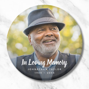 Custom Photo Personalized Memorial Tribute Funeral Magnet