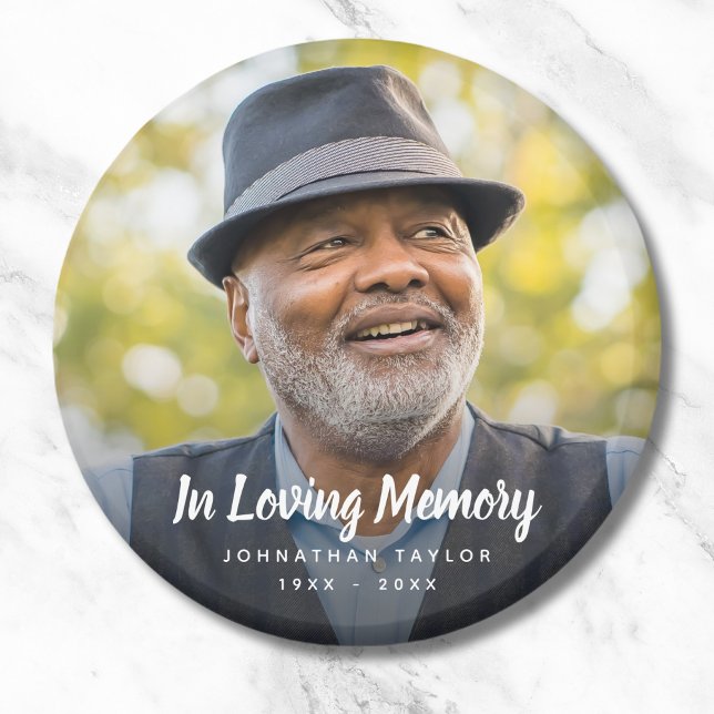 Custom Photo Personalized Memorial Tribute Funeral Magnet (Photo Memorial Magnet)
