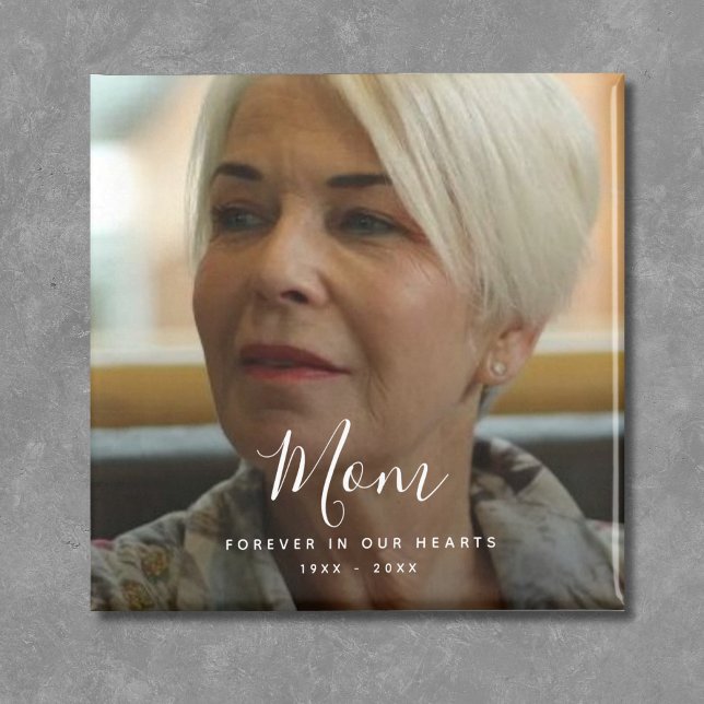 Custom Photo Personalized Memorial Tribute Funeral Magnet (Creator Uploaded)