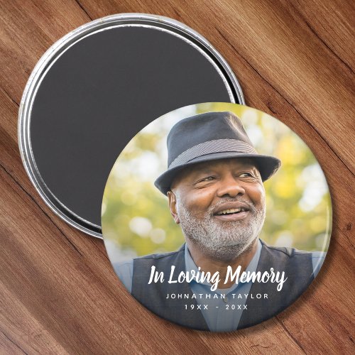 Custom Photo Personalized Memorial Tribute Funeral Magnet