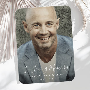 Custom Photo Personalized Memorial Tribute Funeral Magnet