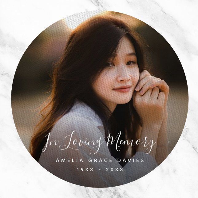 Custom Photo Personalized Memorial Tribute Funeral Patch (Photo Memorial Patch)