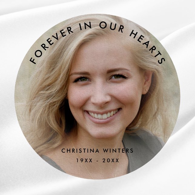 Custom Photo Personalized Memorial Tribute Funeral Patch (Photo Memorial Patch)