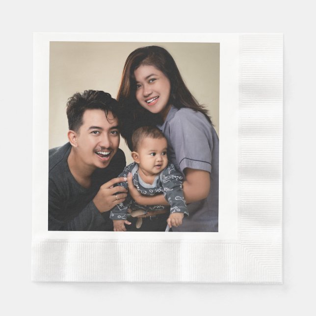 Custom Photo Personalized Napkins (Front)