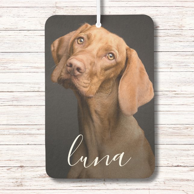 Custom Photo Personalized Pet Name Air Freshener (Pet Dog Photo Air Freshener)