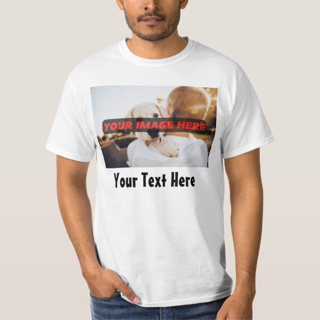 Custom Photo - Personalized Picture Gift T-Shirt (Front)